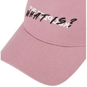 The Kooples Pink Wood Logo Print Hat NWT